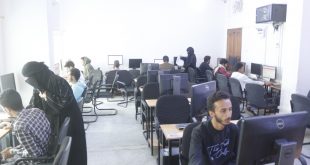 طلبة برنامج تقنية المعلومات بجامعة الناصر يؤدون اختبارات اونلاين مع مركز ابتك العالمي بالهند